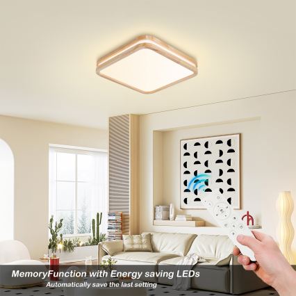 BRILAGI - Dæmpbar LED-loftlampe MOLINA SQUARE LED/48W/230V 3000-6000K eg 40x40 cm + fjernbetjening