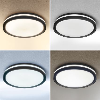 Brilagi - LED-dæmpbar loftlampe NAOMI LED/48W/230V 3000-6500K Ø 39 cm sort + fjernbetjening