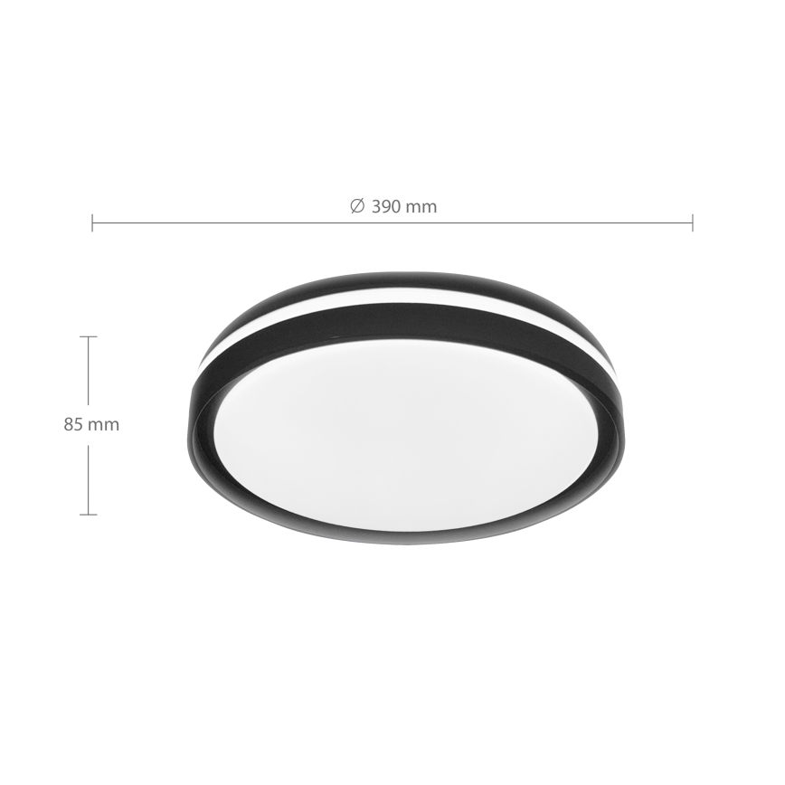 Brilagi - LED-dæmpbar loftlampe NAOMI LED/48W/230V 3000-6500K Ø 39 cm sort + fjernbetjening