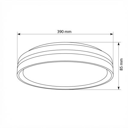 Brilagi - LED-dæmpbar loftlampe NAOMI LED/48W/230V 3000-6500K Ø 39 cm sort + fjernbetjening