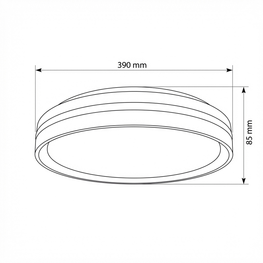 Brilagi - LED-dæmpbar loftlampe NAOMI LED/48W/230V 3000-6500K Ø 39 cm sort + fjernbetjening