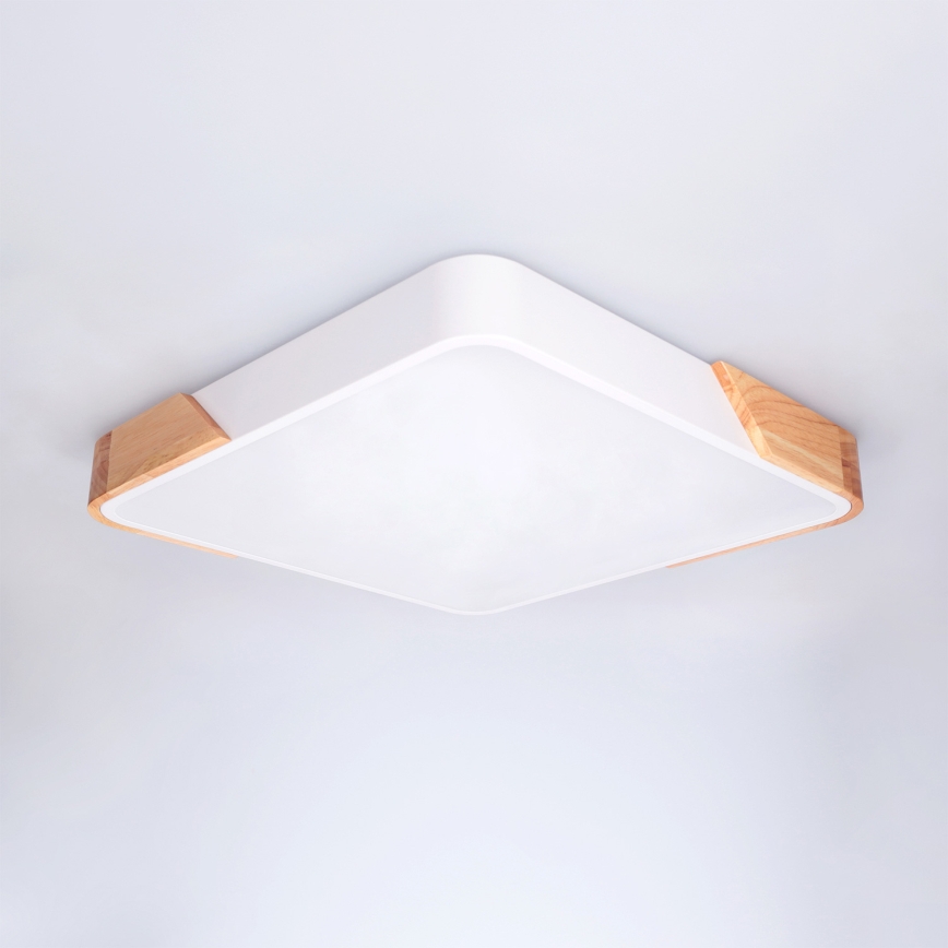 Brilagi - Dæmpbar LED loftlampe PILANA LED/48W/230V 3000-6500K eg/hvid 42x42 cm + fjernbetjening