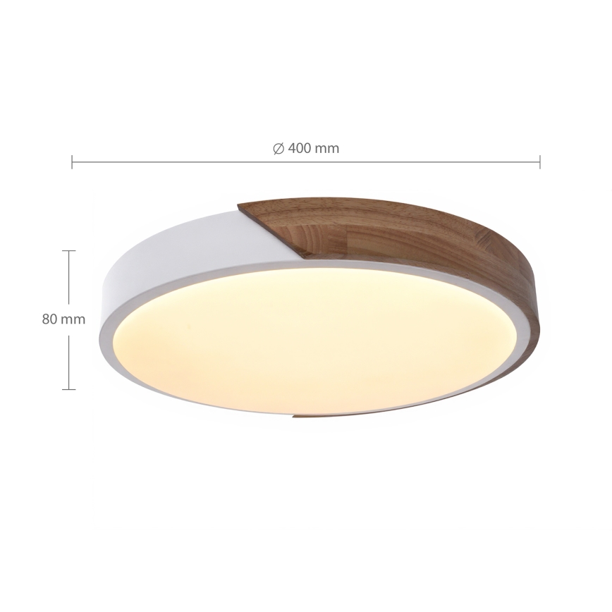 Brilagi - LED-dæmpbar loftlampe PILANA LED/48W/230V 3000-6500K eg/hvid Ø 40 cm + fjernbetjening