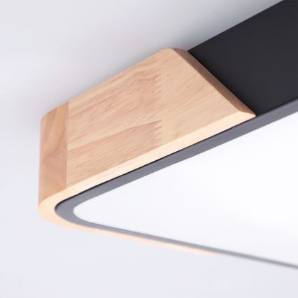 Brilagi - LED dæmpbar loftlampe PILANA LED/48W/230V 3000-6500K eg/sort 42x42 cm + fjernbetjening