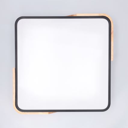 Brilagi - LED dæmpbar loftlampe PILANA LED/48W/230V 3000-6500K eg/sort 42x42 cm + fjernbetjening