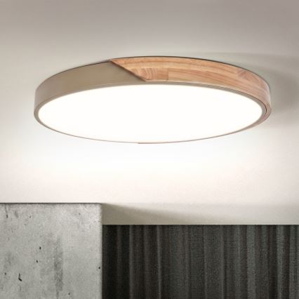 BRILAGI - LED-dæmpbar loftlampe PILANA LED/60W/230V 3000-6500K eg/beige Ø 60 cm + fjernbetjening