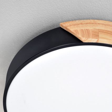 Brilagi - LED-dæmpbar loftlampe PILANA LED/60W/230V eg/sort Ø 58,5 cm + fjernbetjening