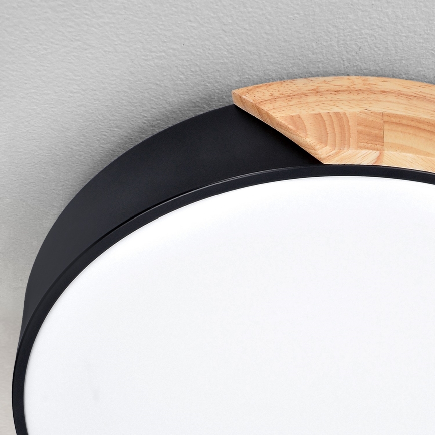 Brilagi - LED-dæmpbar loftlampe PILANA LED/60W/230V eg/sort Ø 58,5 cm + fjernbetjening