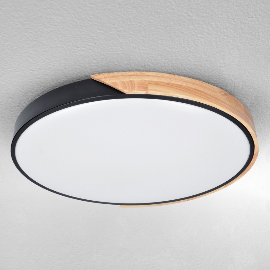 Brilagi - Dæmpbar LED-loftlampe PILANA LED/60W/230V 3000-6500K eg/sort Ø 60 cm + fjernbetjening