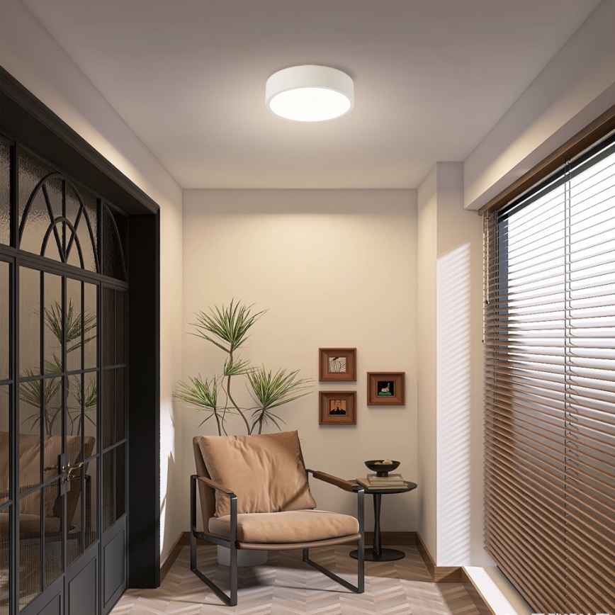 Brilagi - LED dæmpbar loftlampe POOL LED/18W/230V 3000-6000K 20 cm hvid + fjernbetjening