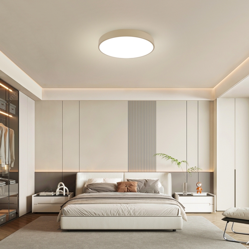 Brilagi - LED dæmpbar loftlampe POOL LED/60W/230V 3000-6000K Ø 60 cm beige + fjernbetjening