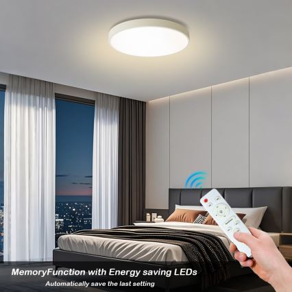 Brilagi - LED-dæmpbar loftlampe POOL LED/60W/230V 3000-6000K Ø 60 cm hvid + fjernbetjening