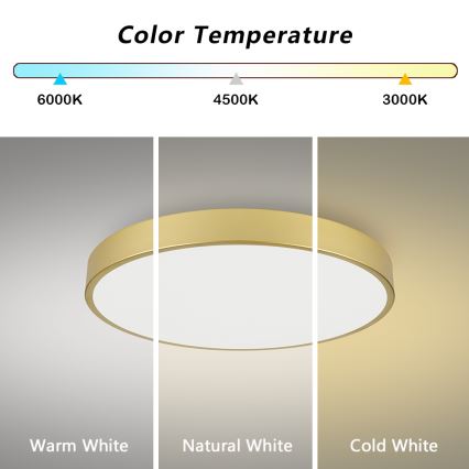 Brilagi - Dæmpbar LED-loftlampe POOL SMART LED/100W/230V 3000-6000K 80 cm guld Wi-Fi Tuya + fjernbetjening
