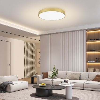 Brilagi - Dæmpbar LED-loftlampe POOL SMART LED/100W/230V 3000-6000K 80 cm guld Wi-Fi Tuya + fjernbetjening