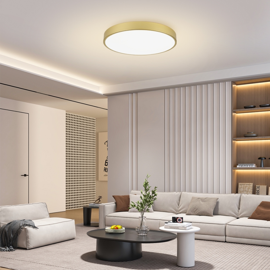 Brilagi - Dæmpbar LED-loftlampe POOL SMART LED/100W/230V 3000-6000K 80 cm guld Wi-Fi Tuya + fjernbetjening