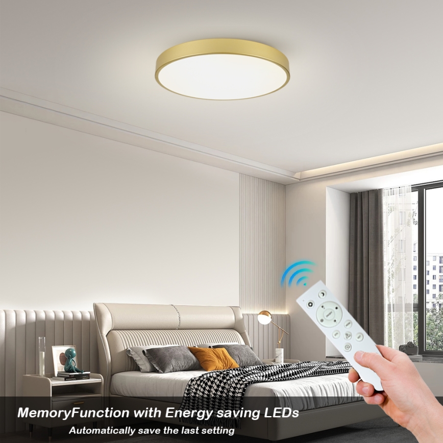 Brilagi - Dæmpbar LED-loftlampe POOL SMART LED/100W/230V 3000-6000K 80 cm guld Wi-Fi Tuya + fjernbetjening