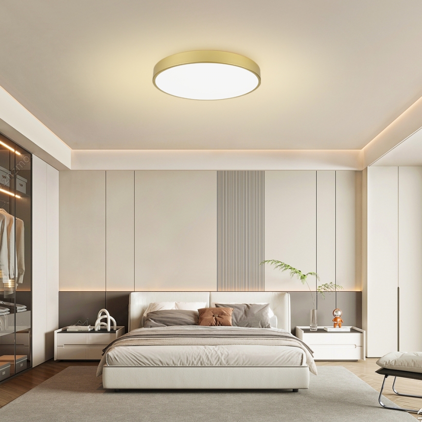 Brilagi - Dæmpbar LED-loftlampe POOL SMART LED/100W/230V 3000-6000K 80 cm guld Wi-Fi Tuya + fjernbetjening