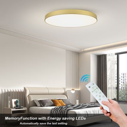 Brilagi - LED dæmpbar loftlampe POOL SMART LED/128W/230V 3000-6000K 100 cm guldfarvet Wi-Fi Tuya + fjernbetjening