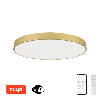 Brilagi - LED dæmpbar loftlampe POOL SMART LED/128W/230V 3000-6000K 100 cm guldfarvet Wi-Fi Tuya + fjernbetjening