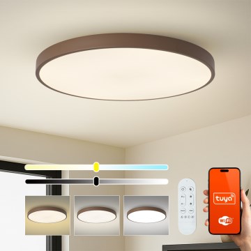 Brilagi - Dæmpbar LED-armatur POOL SMART LED/128W/230V Ø 100 cm 3000–6000K Wi-Fi Tuya + fjernbetjening brun