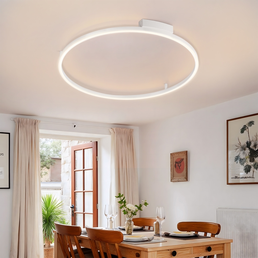 Brilagi - LED-dæmpbar loftlampe PORTOFINO LED/60W/230V 3000-6000K Ø 80 cm hvid + fjernbetjening