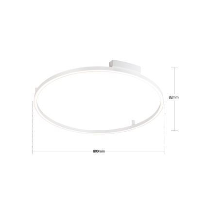Brilagi - LED-dæmpbar loftlampe PORTOFINO LED/60W/230V 3000-6000K Ø 80 cm hvid + fjernbetjening