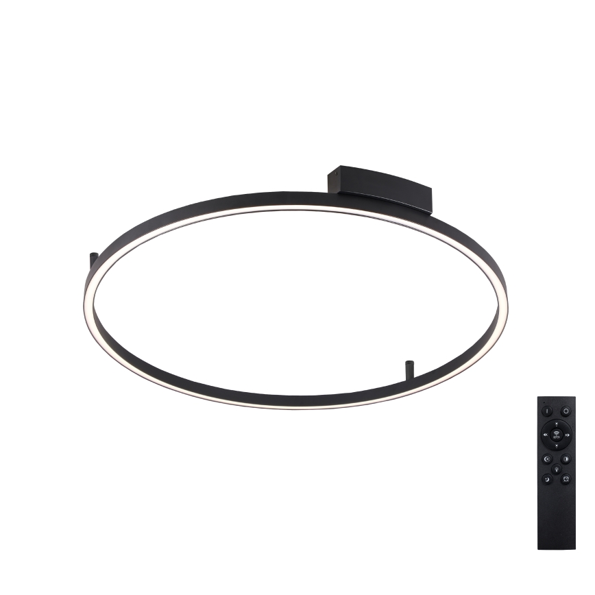 Brilagi - Dæmpbar LED-loftlampe PORTOFINO LED/60W/230V 3000-6000K Ø 80 cm sort + fjernbetjening