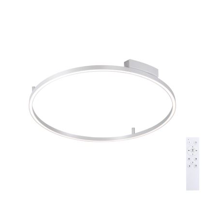 Brilagi - Dæmpbar LED-loftlampe PORTOFINO, 60 W, 230 V, 3000-6000 K, Ø 80 cm, sølv + fjernbetjening