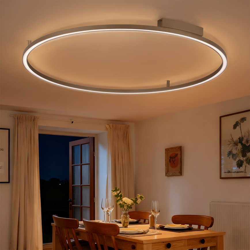 Brilagi - Dæmpbar LED-loftlampe PORTOFINO LED/85W/230V 3000-6000K pr. 120 cm beige + fjernbetjening