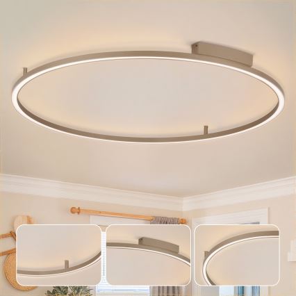 Brilagi - Dæmpbar LED-loftlampe PORTOFINO LED/85W/230V 3000-6000K pr. 120 cm beige + fjernbetjening