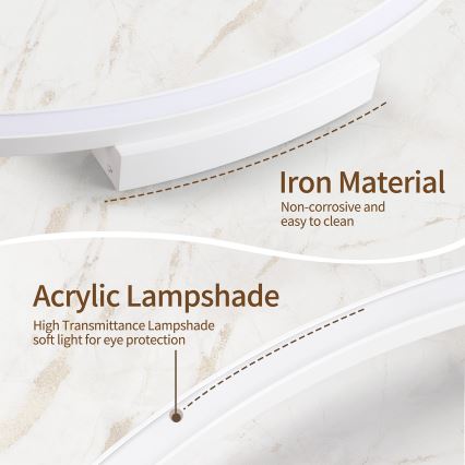 Brilagi - LED-dæmpbar loftlampe PORTOFINO LED/85W/230V 3000-6000K Ø 120 cm hvid + fjernbetjening