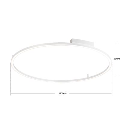Brilagi - LED-dæmpbar loftlampe PORTOFINO LED/85W/230V 3000-6000K Ø 120 cm hvid + fjernbetjening