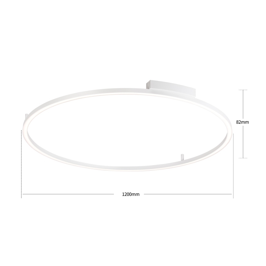 Brilagi - LED-dæmpbar loftlampe PORTOFINO LED/85W/230V 3000-6000K Ø 120 cm hvid + fjernbetjening