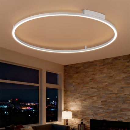 Brilagi - Dæmpbar LED-loftlampe PORTOFINO LED/85W/230V 3000-6000K diameter 120 cm sølv + fjernbetjening