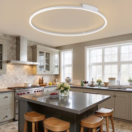 Brilagi - Dæmpbar LED-loftlampe PORTOFINO LED/85W/230V 3000-6000K diameter 120 cm sølv + fjernbetjening