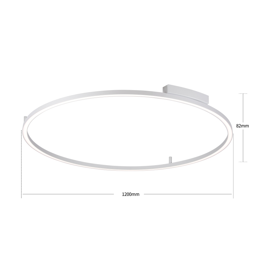 Brilagi - Dæmpbar LED-loftlampe PORTOFINO LED/85W/230V 3000-6000K diameter 120 cm sølv + fjernbetjening