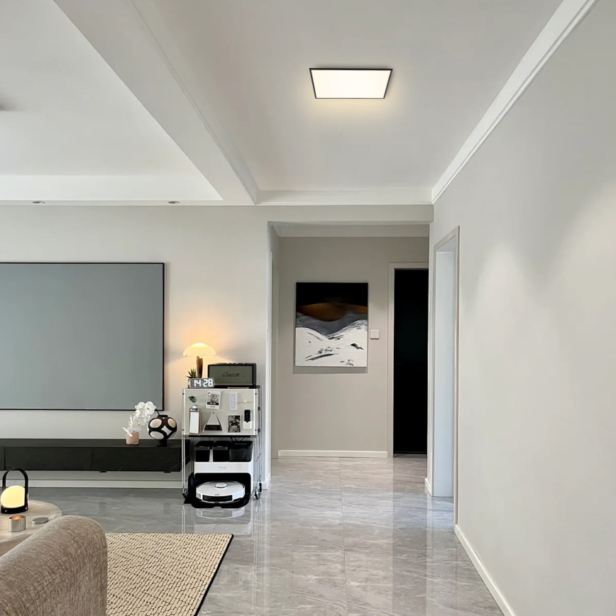 Brilagi - LED dæmpbar loftlampe SLIMFRAME LED/36W/230V 45x45 cm 3000-6000K sort + fjernbetjening