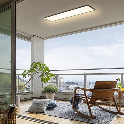 Brilagi - LED-dæmpbar loftlampe SLIMFRAME LED/58W/230V 120x30 cm 3000-6000K sort + fjernbetjening