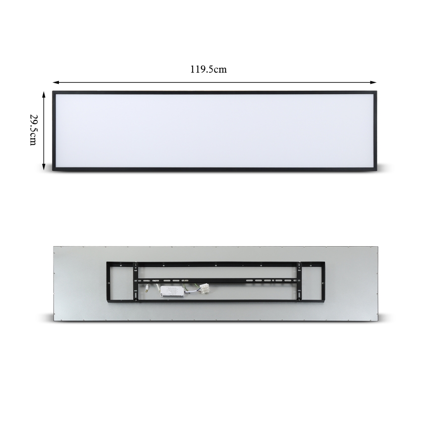 Brilagi - LED-dæmpbar loftlampe SLIMFRAME LED/58W/230V 120x30 cm 3000-6000K sort + fjernbetjening