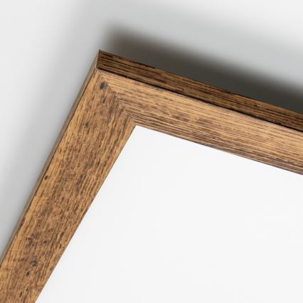 Brilagi - Dæmpbar LED-loftlampe SLIMFRAME WOOD LED/36W/230V 49,5x49,5 cm 3000-6000K brun + fjernbetjening