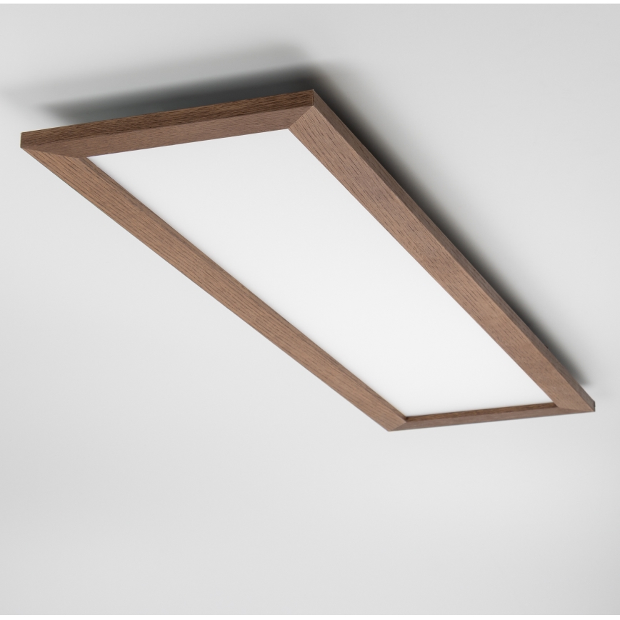 Brilagi - Dæmpbar LED-loftlampe SLIMFRAME WOOD LED/58W/230V 124x34 cm 3000-6000K mørkebrun + fjernbetjening