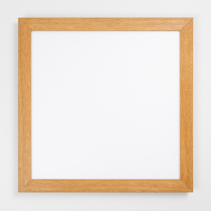 Brilagi - LED-dæmpbar loftlampe SLIMFRAME WOOD LED/58W/230V 64x64 cm 3000-6000K brun + fjernbetjening