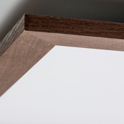 Brilagi - Dæmpbar LED-loftlampe SLIMFRAME WOOD LED/58W/230V 64x64 cm 3000-6000K mørkebrun + fjernbetjening