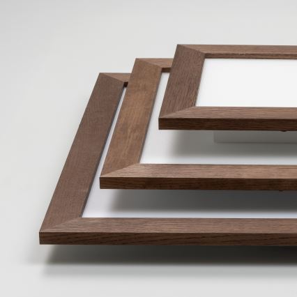 Brilagi - Dæmpbar LED-loftlampe SLIMFRAME WOOD LED/58W/230V 64x64 cm 3000-6000K mørkebrun + fjernbetjening