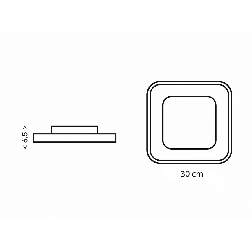 Brilagi - Dæmpbar LED-loftlampe TRIVARO LED/65W/230V 3000-6000K 30x30 cm + fjernbetjening
