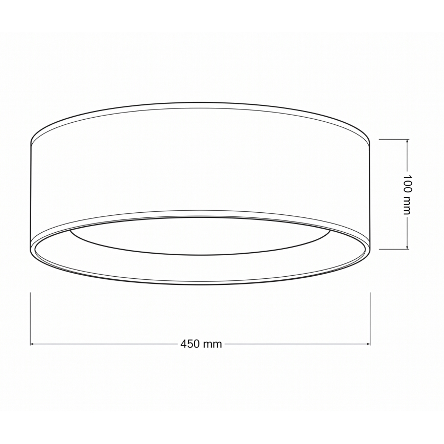 Brilagi - LED-dæmpbar loftlampe VELVET SMART VARI LED/24W/230V 3000-6500K Ø 45 cm grå + fjernbetjening