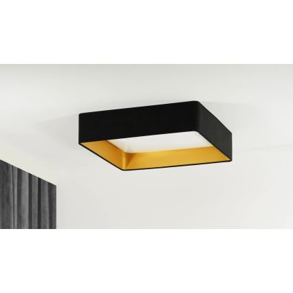 Brilagi - LED dæmpbar loftlampe VELVET SQUARE LED/24W/230V 43x43 cm 3000/4000/6500K + fjernbetjening sort