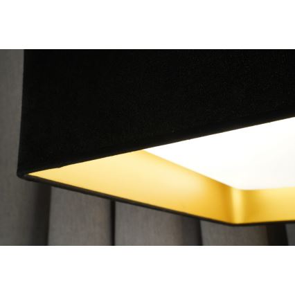 Brilagi - LED dæmpbar loftlampe VELVET SQUARE LED/24W/230V 43x43 cm 3000/4000/6500K + fjernbetjening sort