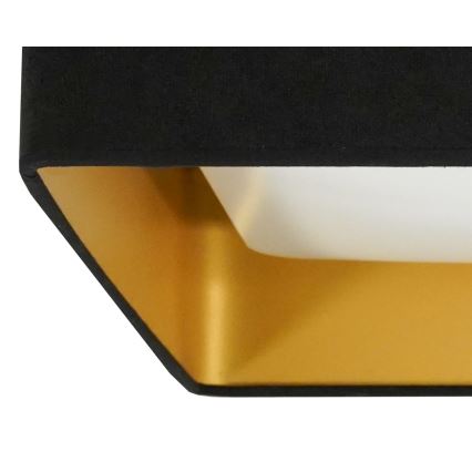 Brilagi - LED dæmpbar loftlampe VELVET SQUARE LED/24W/230V 43x43 cm 3000/4000/6500K + fjernbetjening sort