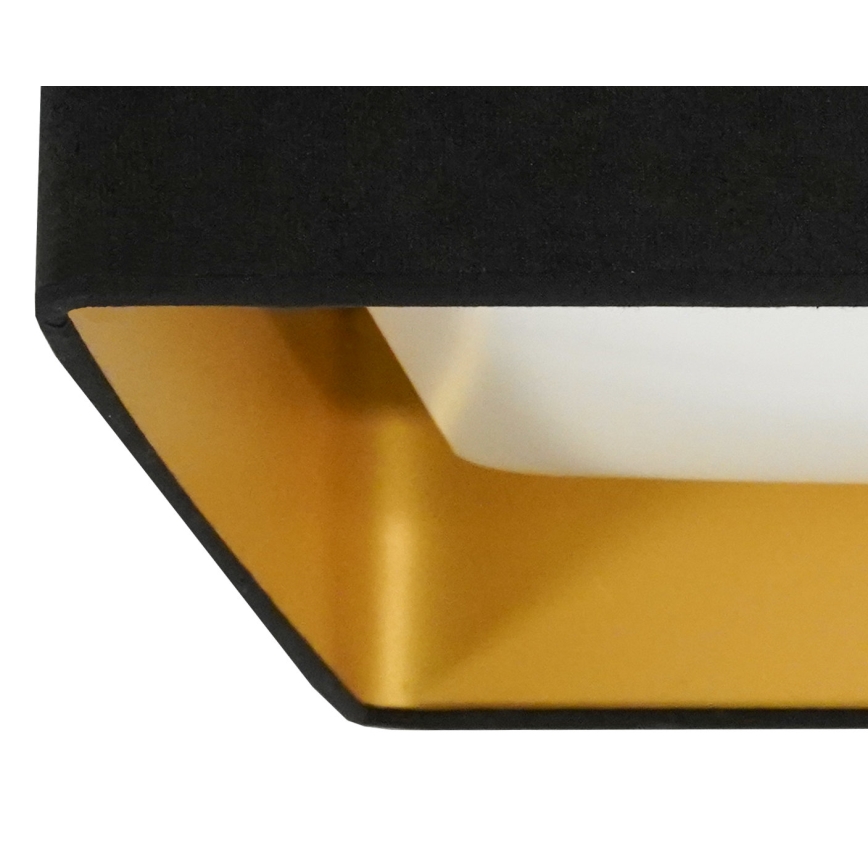 Brilagi - LED dæmpbar loftlampe VELVET SQUARE LED/24W/230V 43x43 cm 3000/4000/6500K + fjernbetjening sort